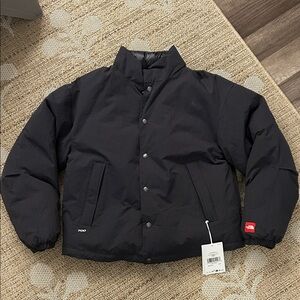 NWT The North Face Black/Grey Red Box Down Jacket